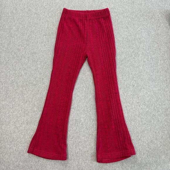 Shein Bundle of 3 Pants Girl SZ 7Y Flared Knitted Pull On Elastic Waistband Soft - Picture 2 of 11